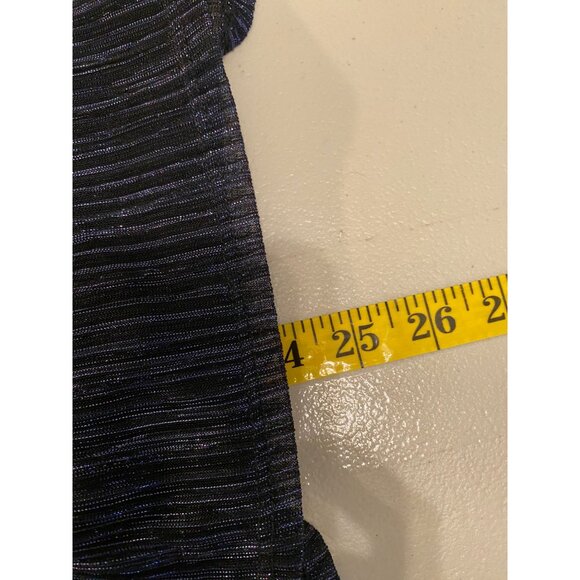 Dressbarn Open Front Jacket & Attached Top Black Metallic Medium - Picture 8 of 11